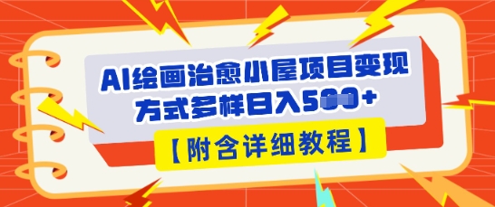 AI绘画治愈小屋项目,变现方式多样,小白也能操作(附详细教程)|轻创终点站