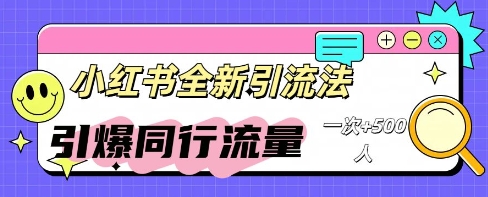 小红书群聊引流:同行流量引爆计划|轻创终点站