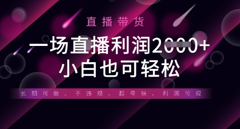 半无人直播带货,一场利润数张,适合所有平台玩法,小白也可轻松|轻创终点站